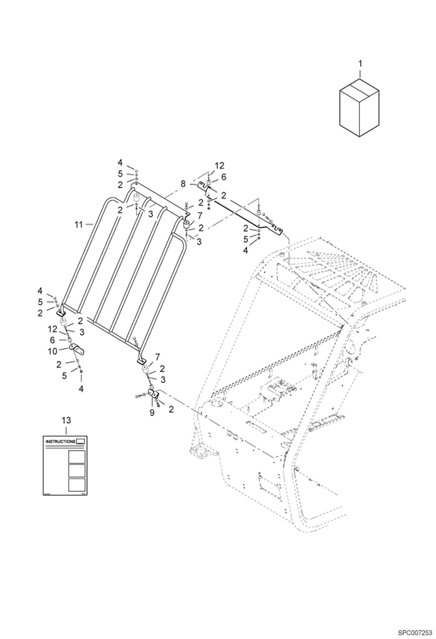 МОНТАЖНЫЙ КОМПЛЕКТ ДЛЯ РЕШЕТКИ ВЕТРОВОГО СТЕКЛА