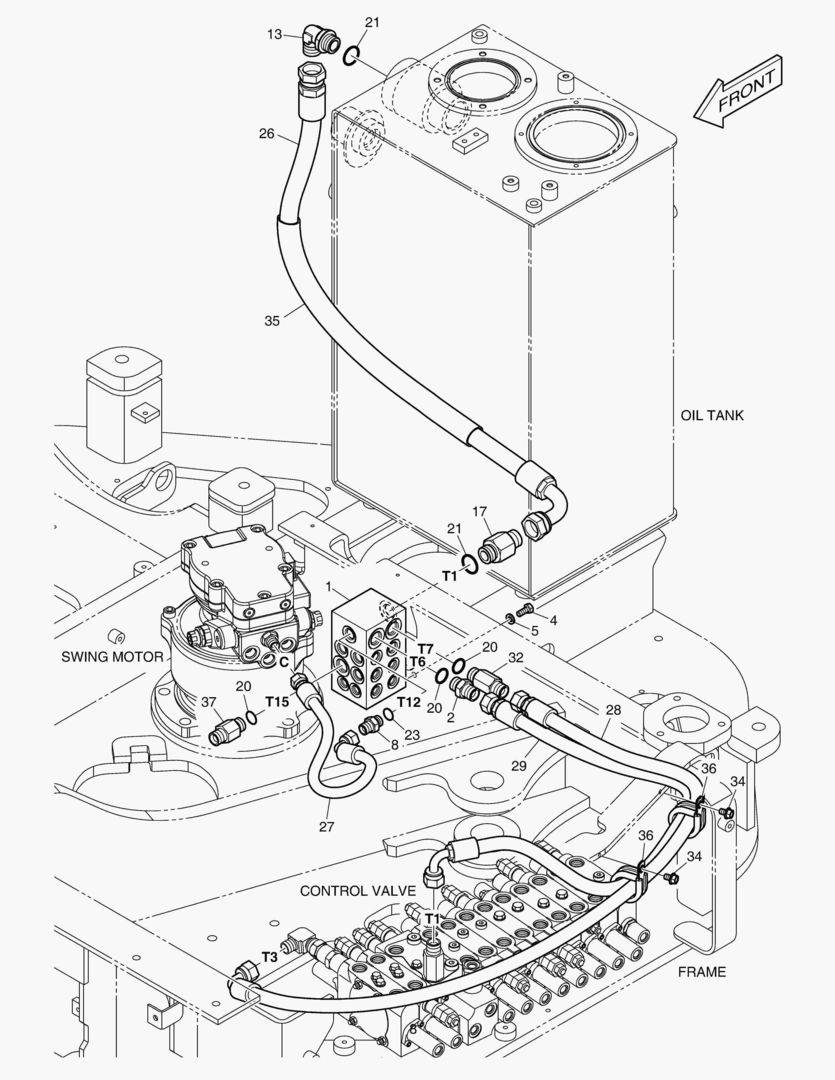 ТУБОПРОВОД МАСЛЯНОГО РАДИАТОРА(2)