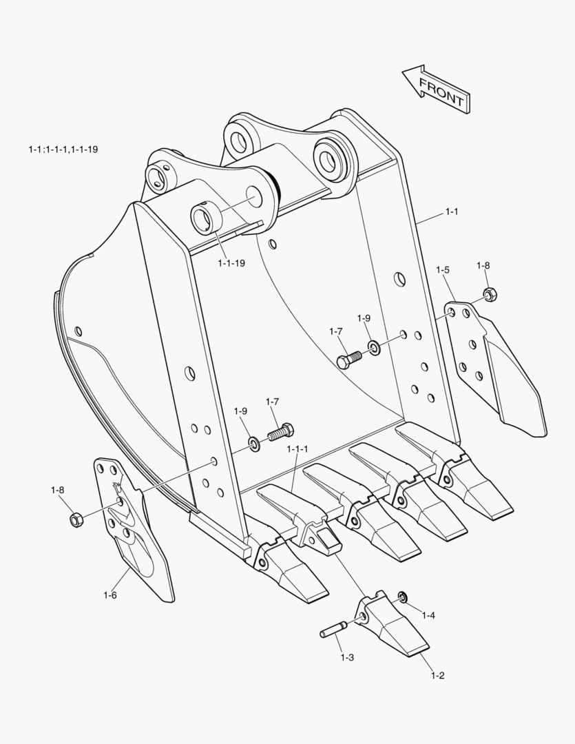 3130 BUCKET ASSY - 0.53M3 (MALAYSIA)