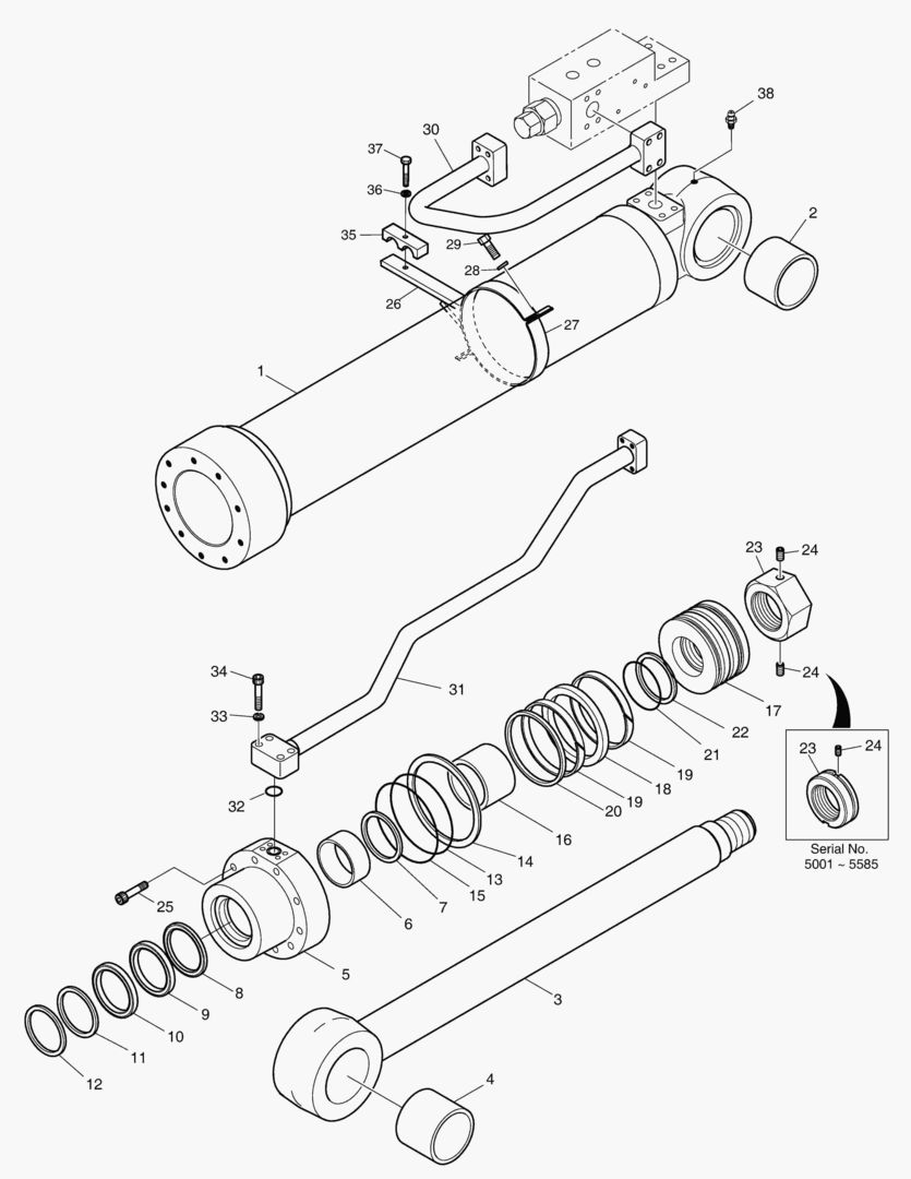 Спецтехника 4280 BOOM CYLINDER - R.H (LOCK VALVE) [5001~5593] - главное фото