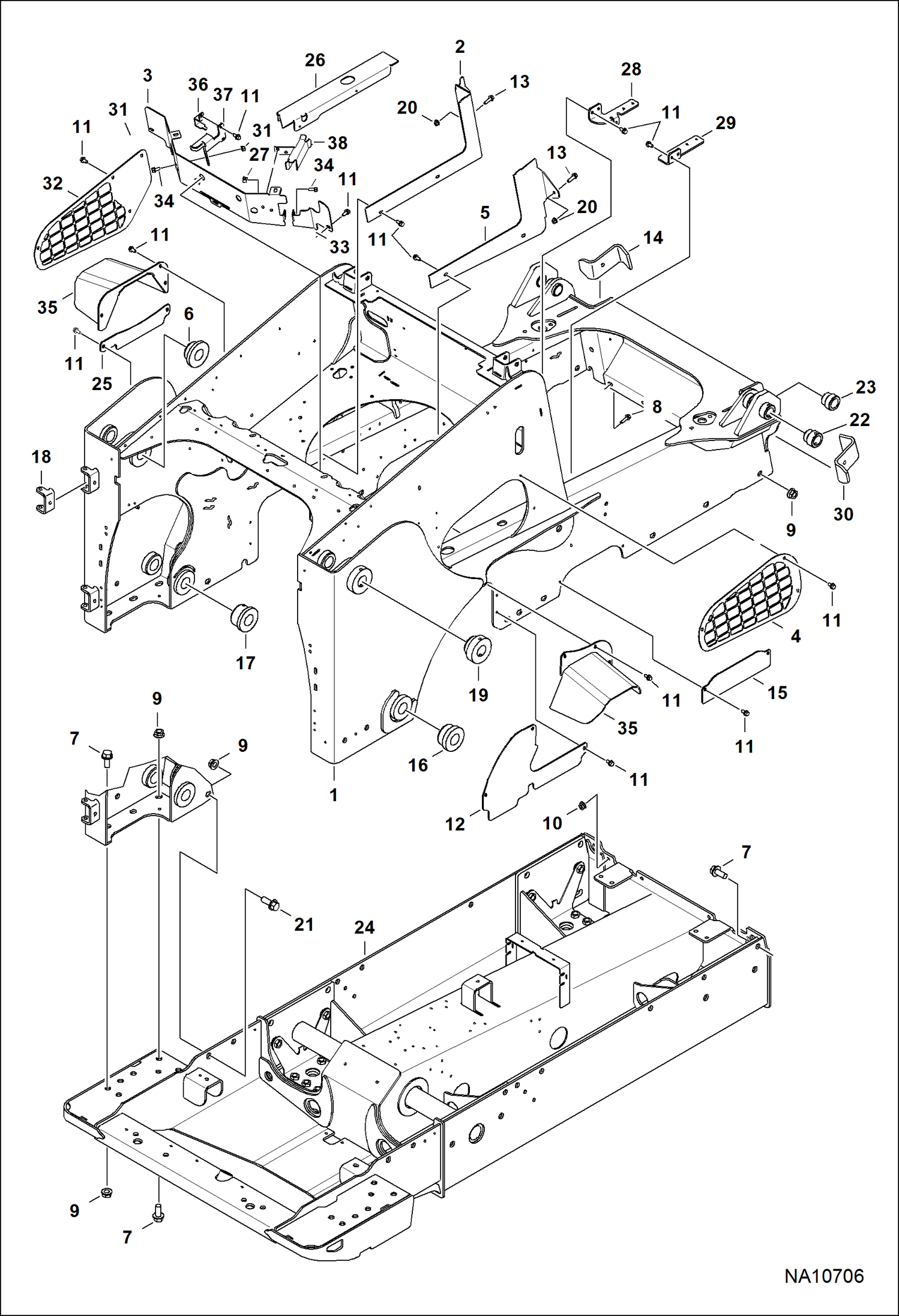 РАМА ШАССИ (СЕРИЙНЫЙ НОМЕР A3PG13234 И ВЫШЕ, A3PH12911 И ВЫШЕ)