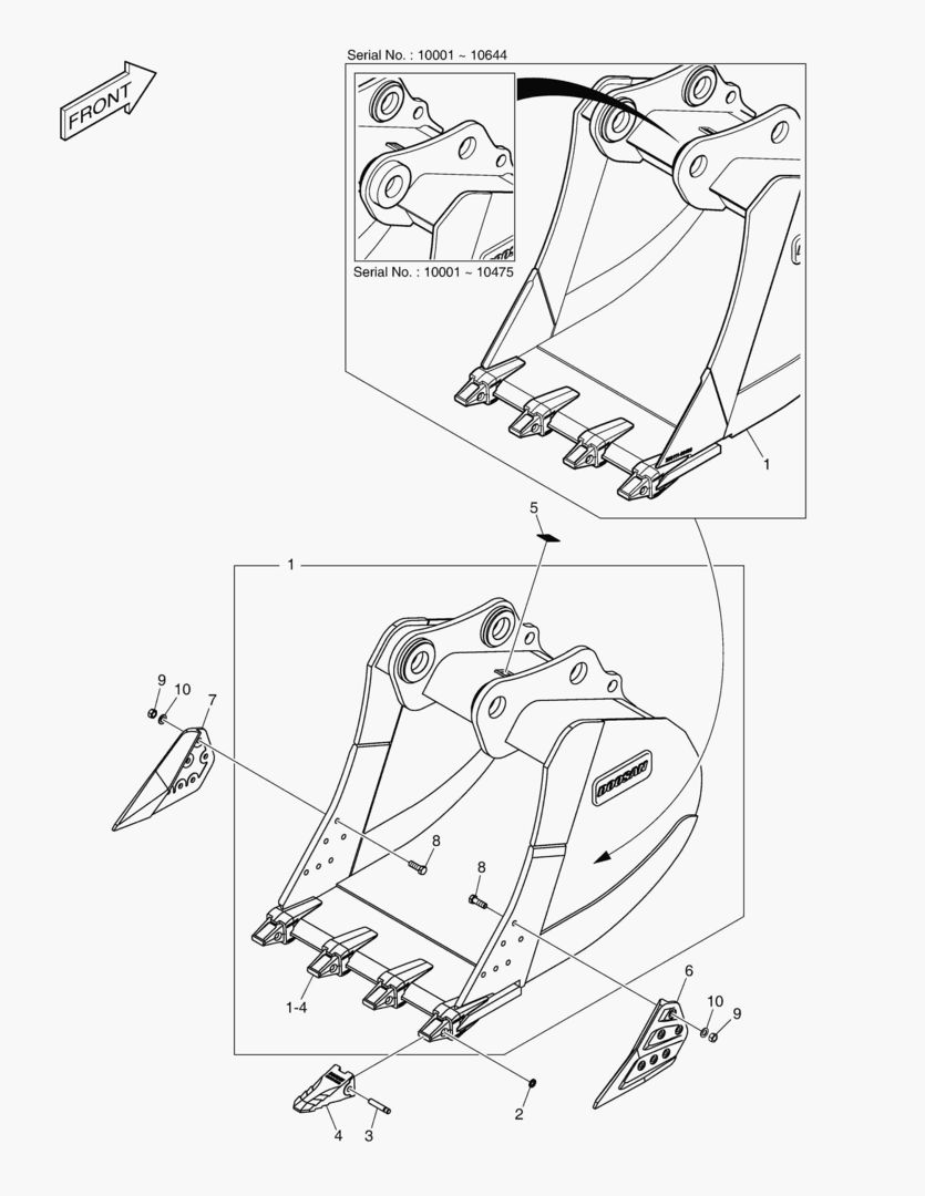 7010 BUCKET ASS`Y - 1.64mВі - H CLASS