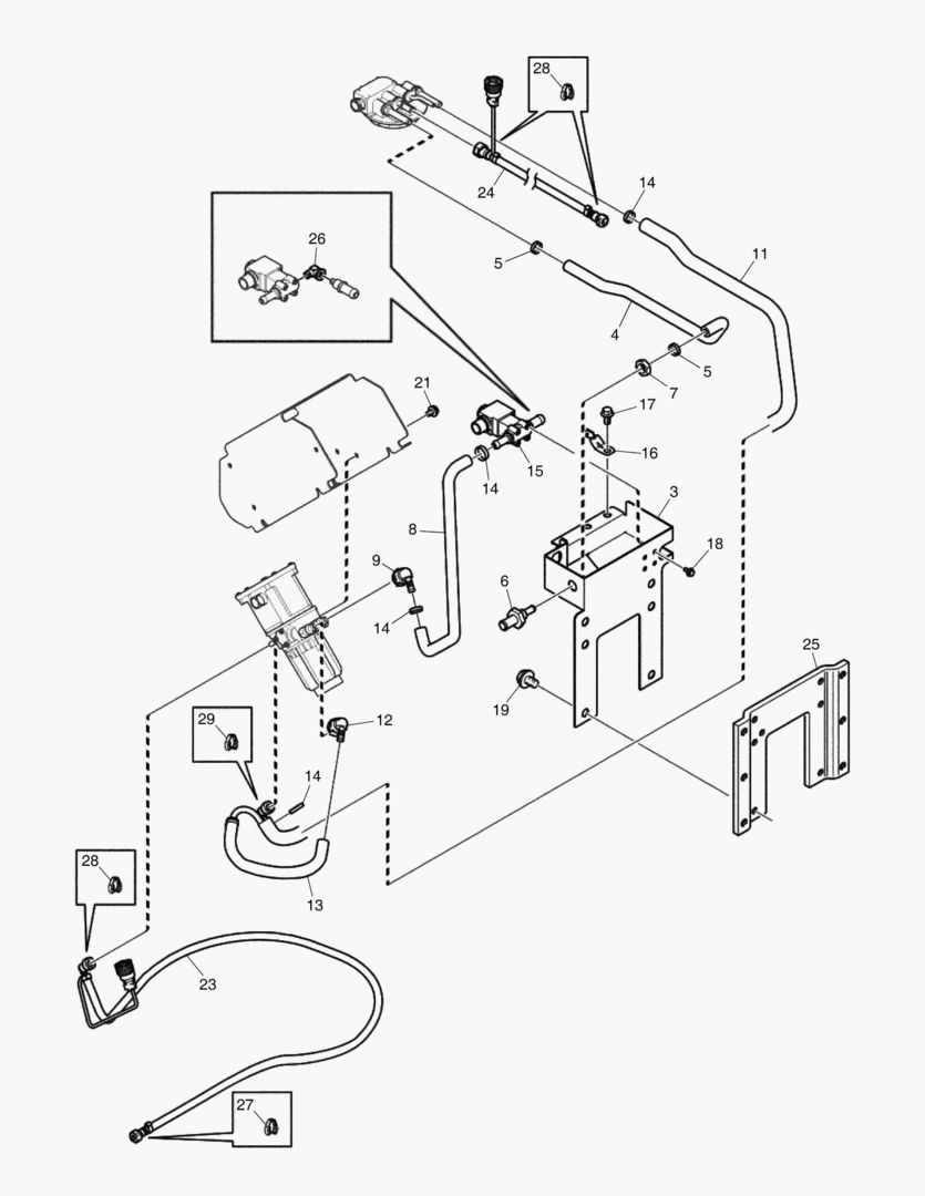 054 PIPES AND HOSES,REDUCTANT PUMP,SCR