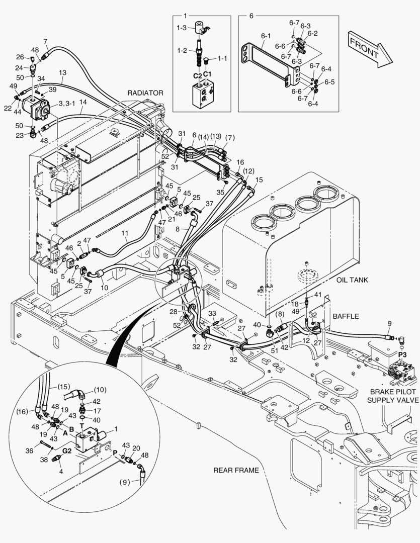 ТУБОПРОВОД МАСЛЯНОГО РАДИАТОРА (2)