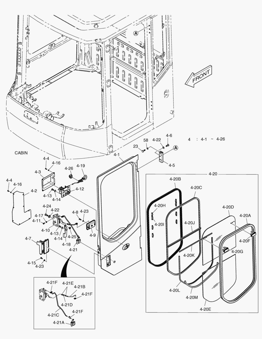 1261 CABIN(3) - DOOR ASS`Y(L.H) [5044~]