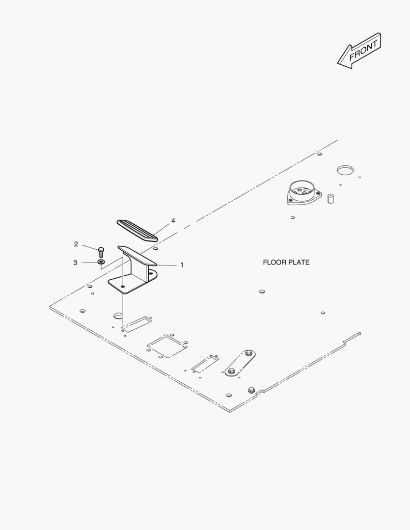 ПОДСТАВКА ДЛЯ НОГ - ПРАВОСТОРОННИЙ