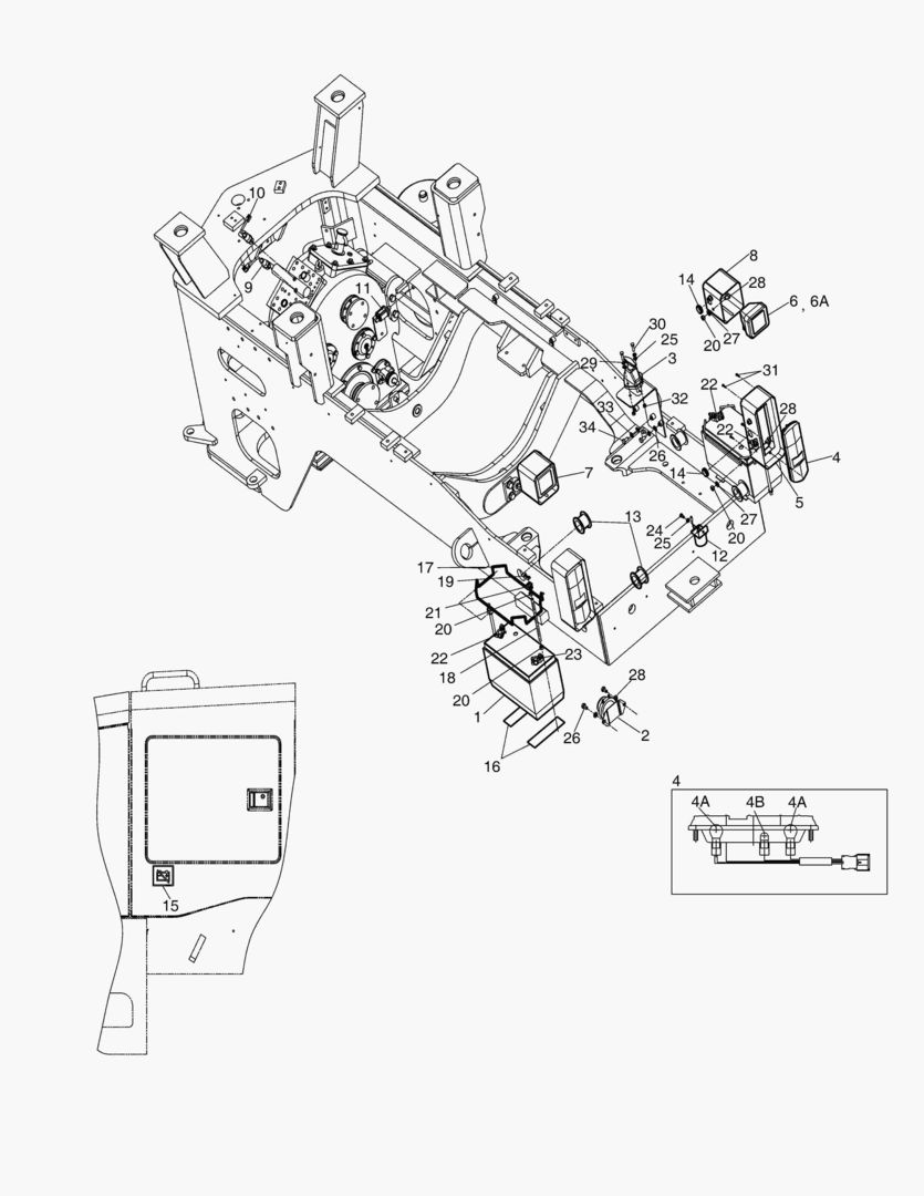 Спецтехника 1470 ELECTRIC PARTS(5)-REAR FRAME - главное фото