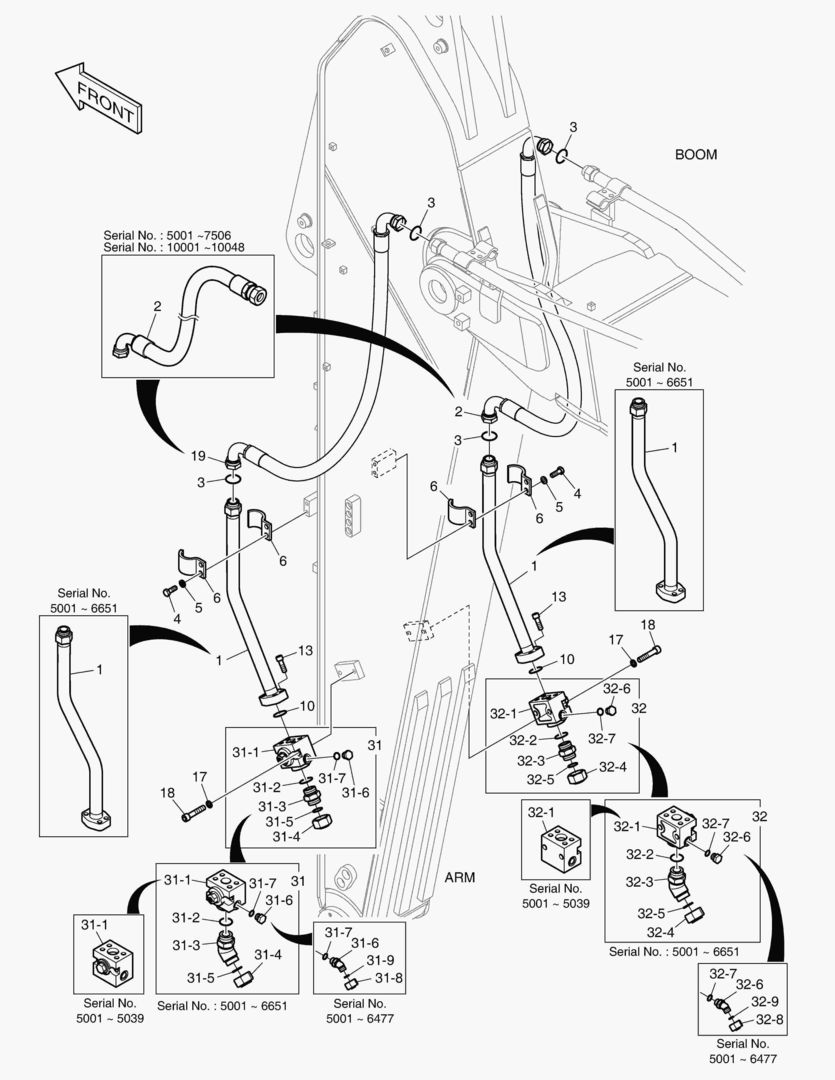 6210 ARM PIPING - ONE & TWO WAY(ARM 3.1m)