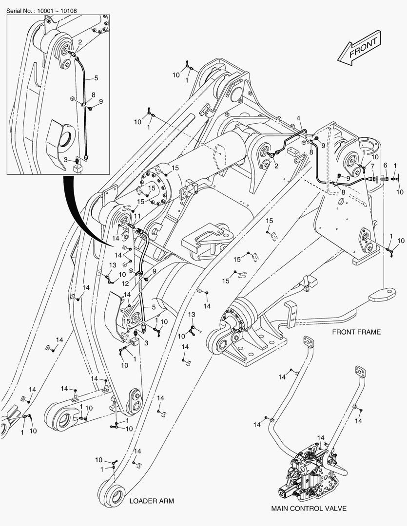 ПЕРЕДНИЙ ТРУБОПРОВОД СМАЗОЧНОЙ СИСТЕМЫ
