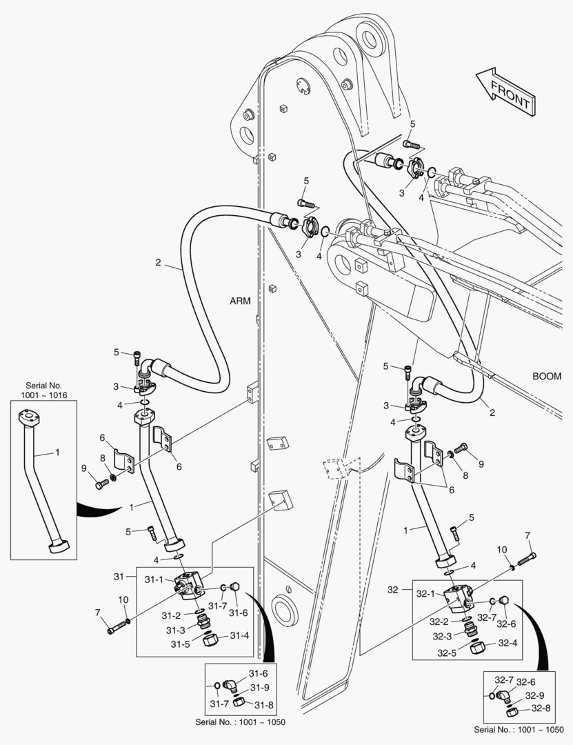 7210 ARM PIPING - ARM 2.3m(ONE & TWO WAY)