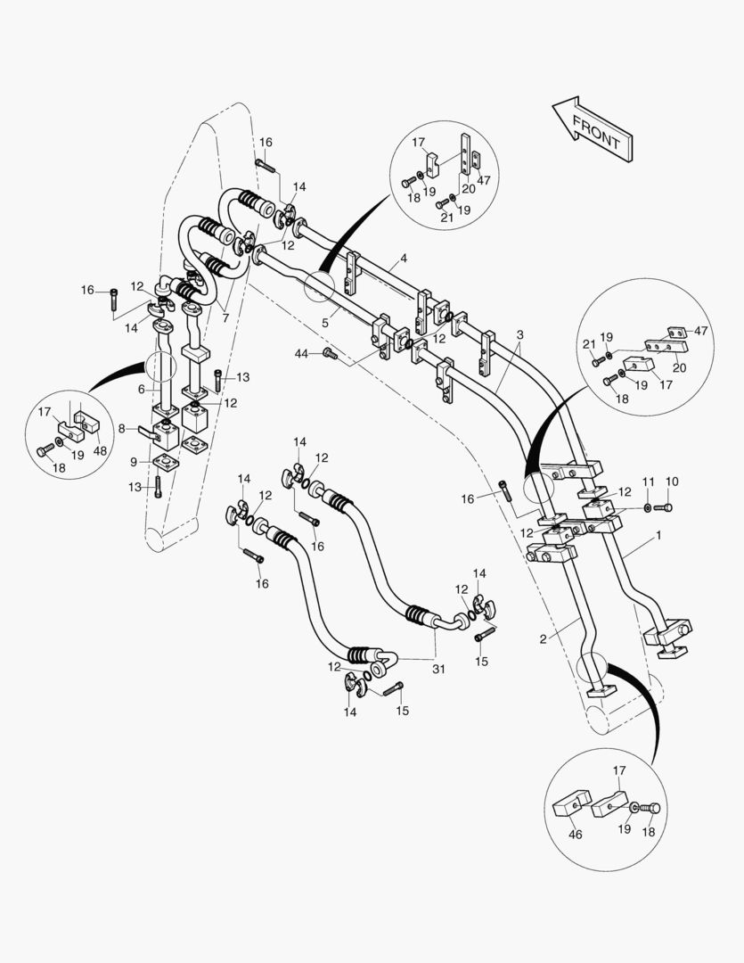 ПЕРЕДНИЙ ТРУБОПРОВОД ДЛЯВЫКЛЮЧАТЕЛЯ