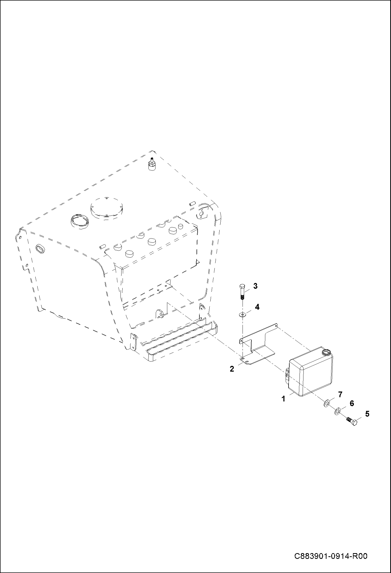 Схема БАЧОК СТЕКЛООМЫВАТЕЛЯ