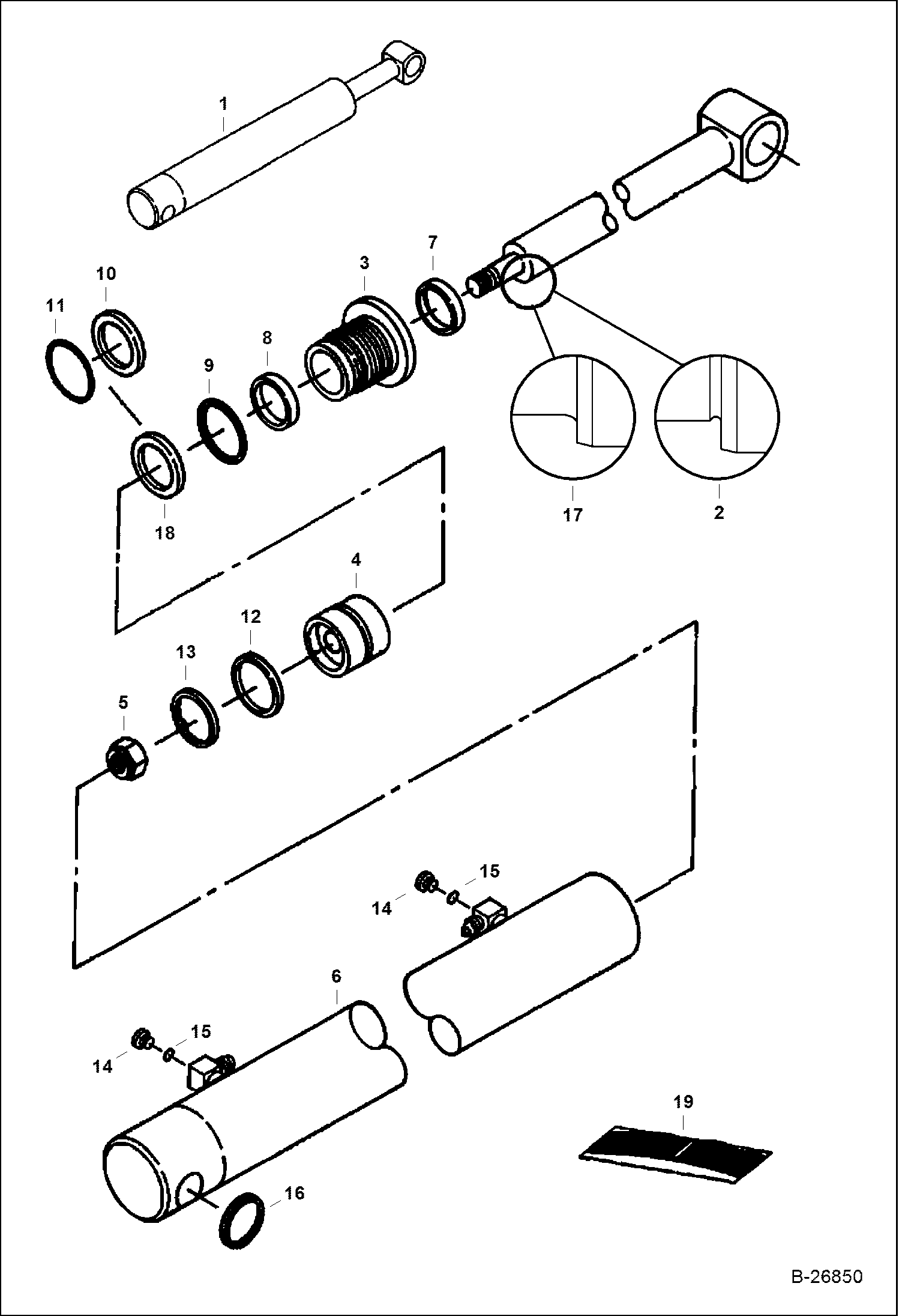 ЗАЖИМНОЙ ГИДРОЦИЛИНДР 2.75-- I.D. И 3.25-- O.D. КОРПУС