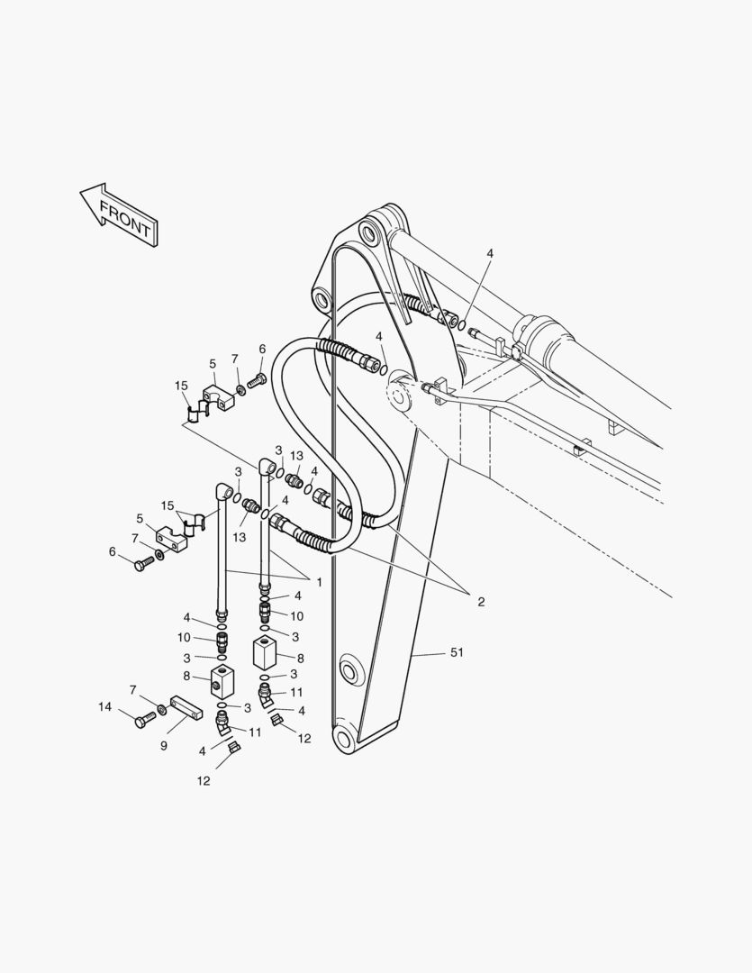 6500 ARM PIPING-ARM 2.9m(ONE & TWO WAY)