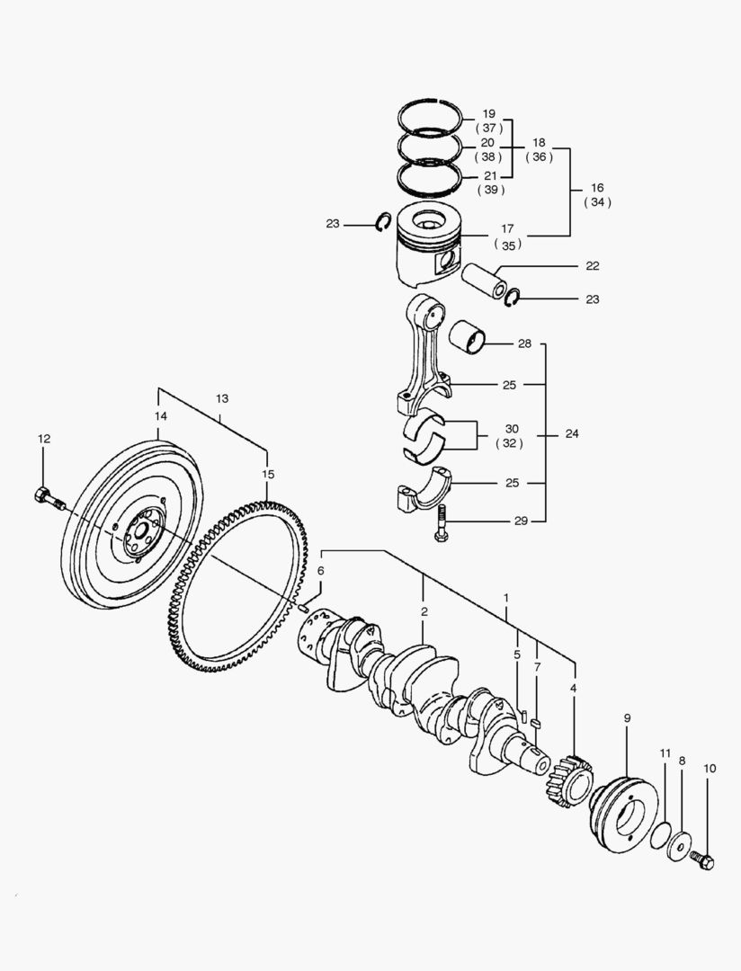 057 CRANK SHAFT & PISTON [31891~]