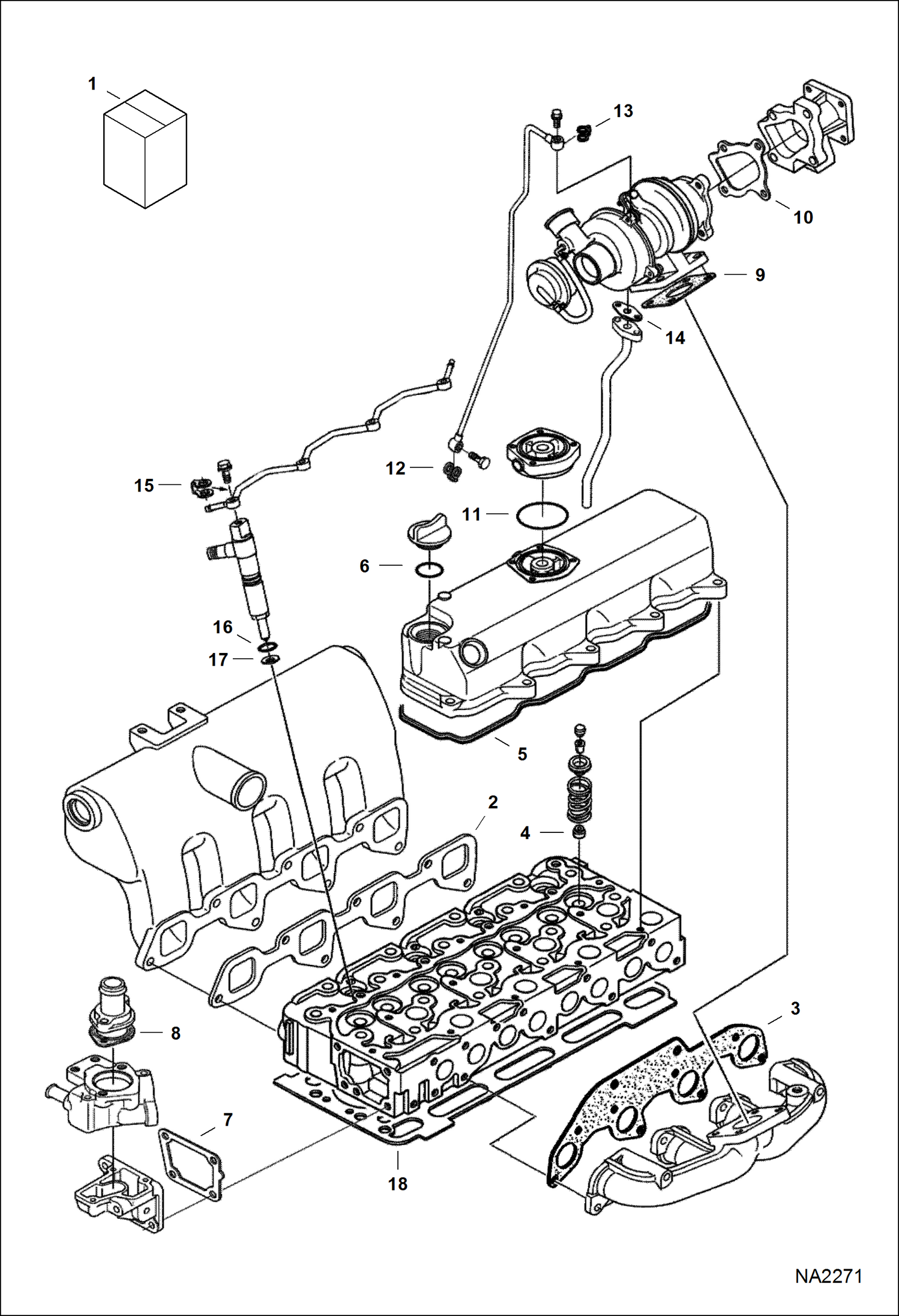 КОМПЛЕКТ ДЕТАЛЕЙ ВЕРХНЕГО УПЛОТНИТЕЛЬНОГО КОЛЬЦА (KUBOTA - V2003TMDI - TIER II)