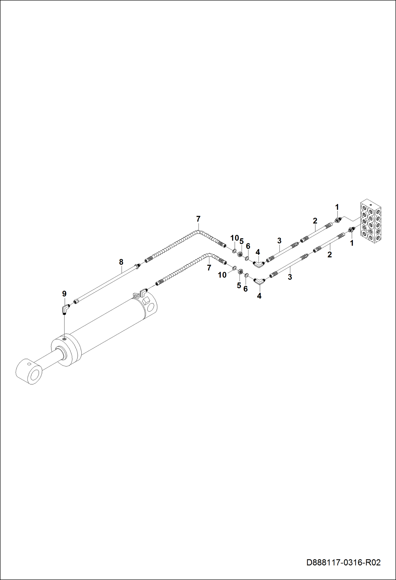 СХЕМА ЦИЛИНДРОВ КОВША