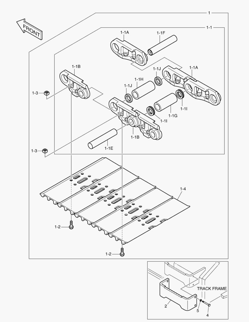 БАШМАК ГУСЕНИЦЫ В СБОРЕ - 700G