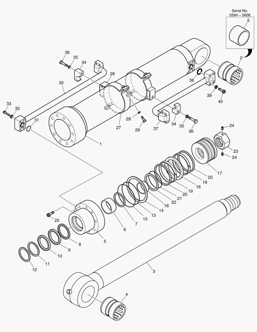 Спецтехника 4261 BUCKET CYLINDER - ARM 2.2m [5594~]