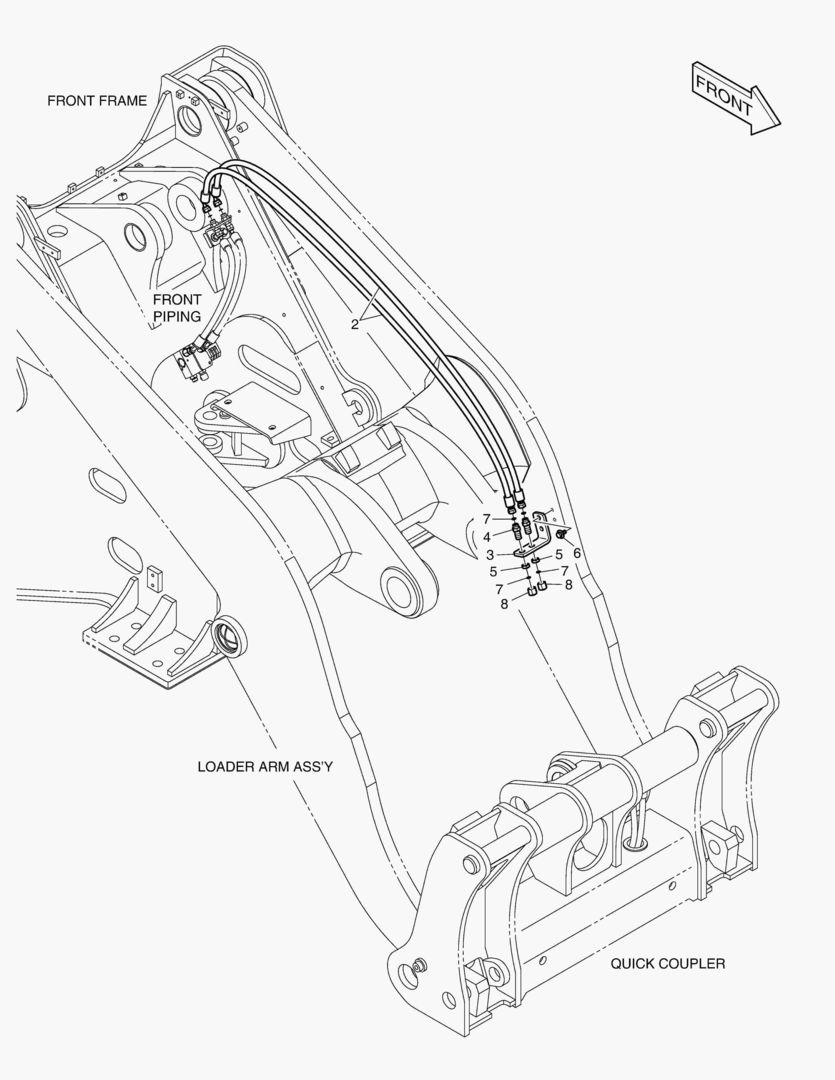 Спецтехника 5350 QUICK COUPLER PIPING- LONG BOOM [10001~10651] - главное фото