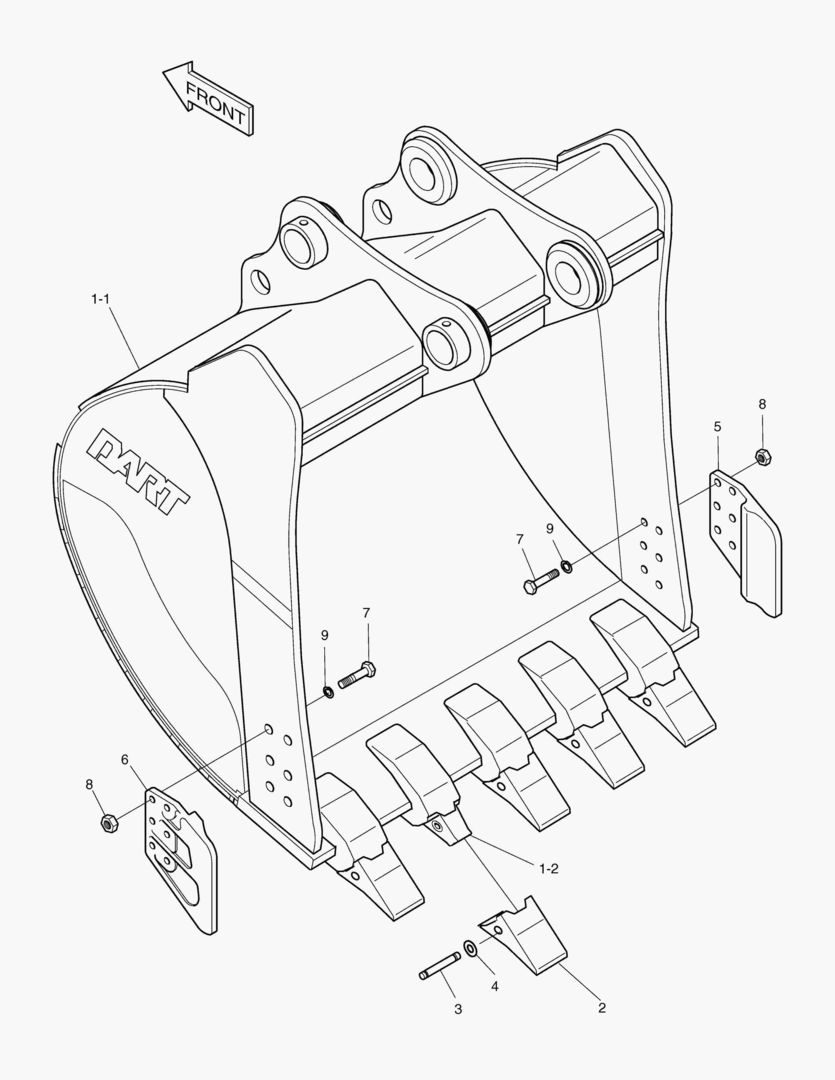 Спецтехника 6400 BUCKET-2.31mВі(66`)-SIDE PIN