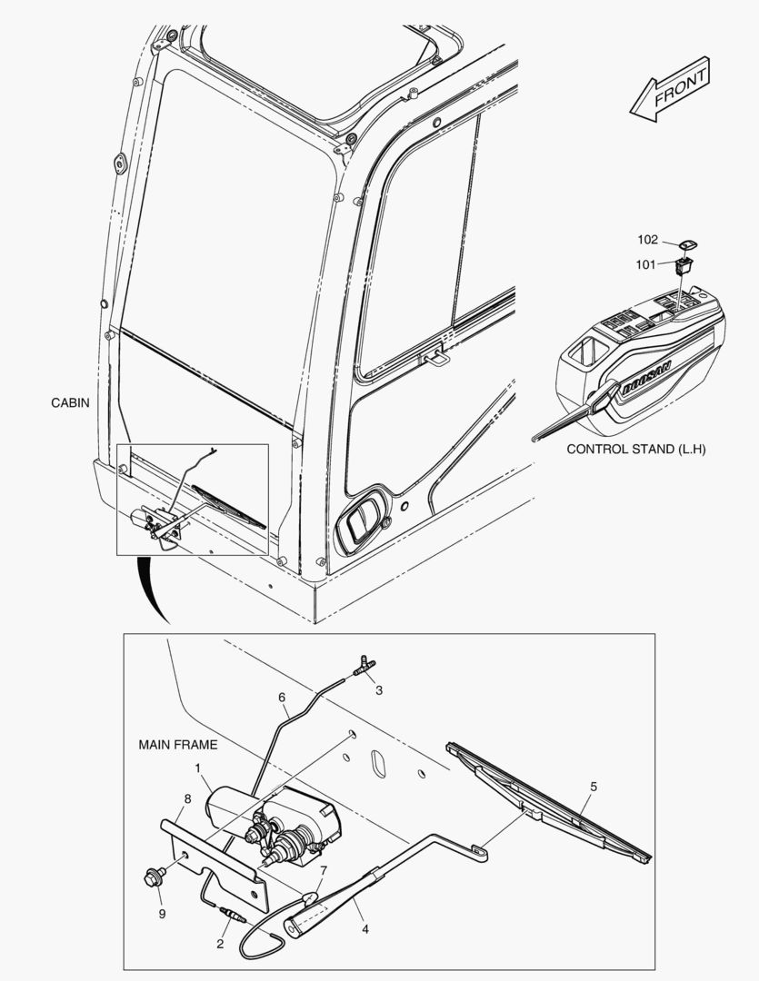 СТЕКЛООЧИСТИТЕЛЬ НИЖНЕГО СТЕКЛА