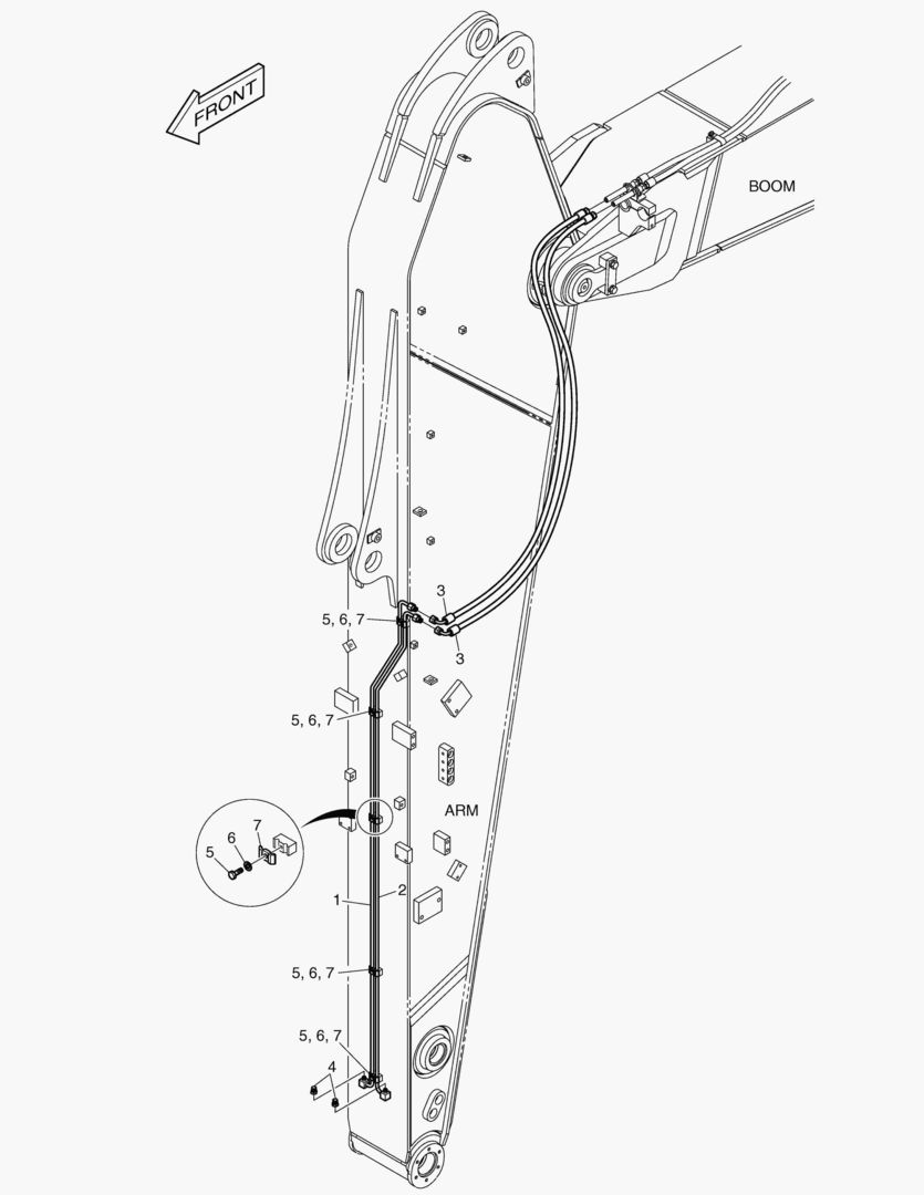 ГИДРОСИСТЕМА РУКОЯТИ - РУКОЯТЬ 3.5 м(БЫСТРОУСТАНАВЛИВАЕМЫЙ ФИКСАТОР)