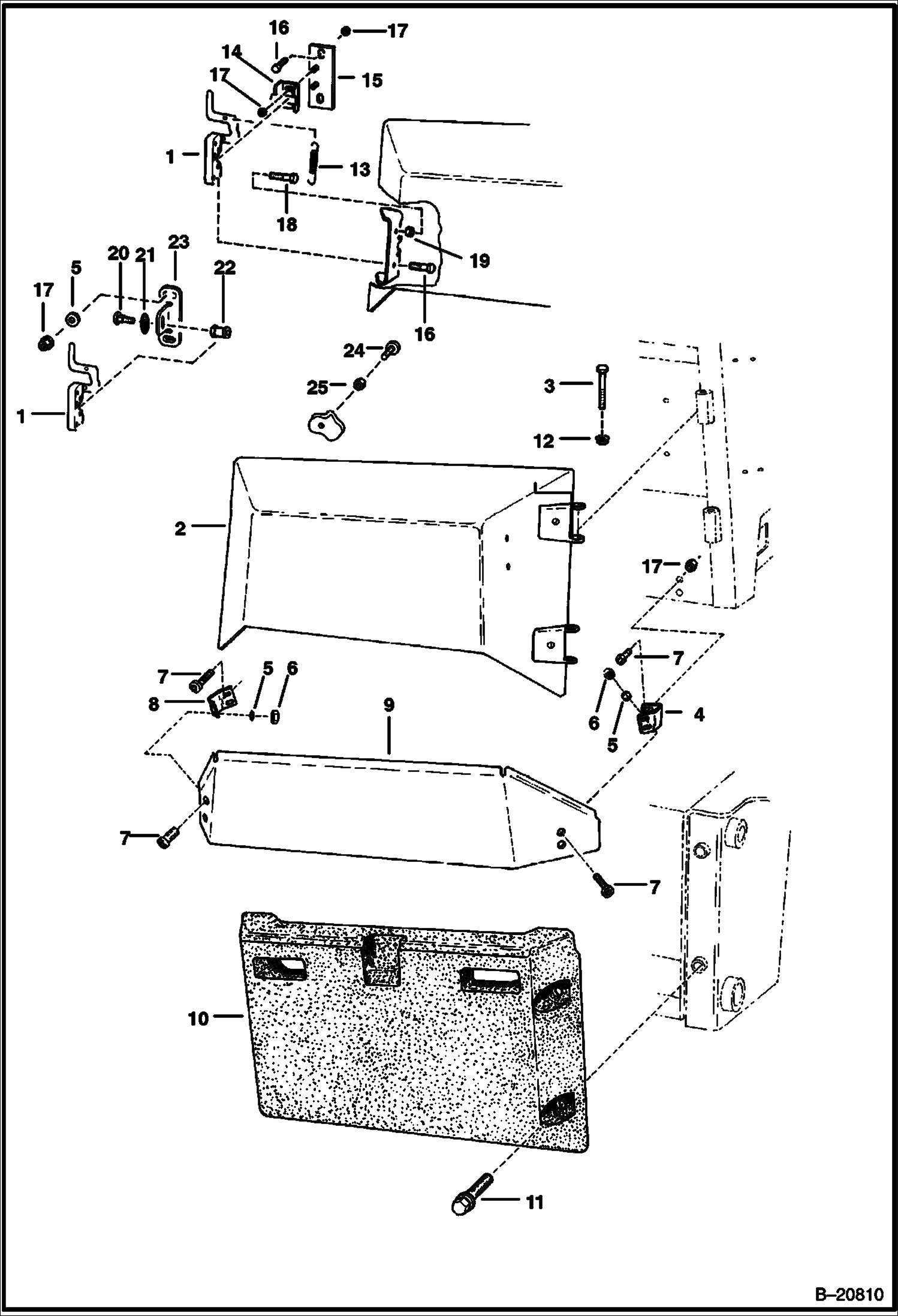 ЗАДНЯЯ ДВЕРЬ В СБОРЕ (СЕРИЙНЫЙ НОМЕР 11267 И ВЫШЕ)