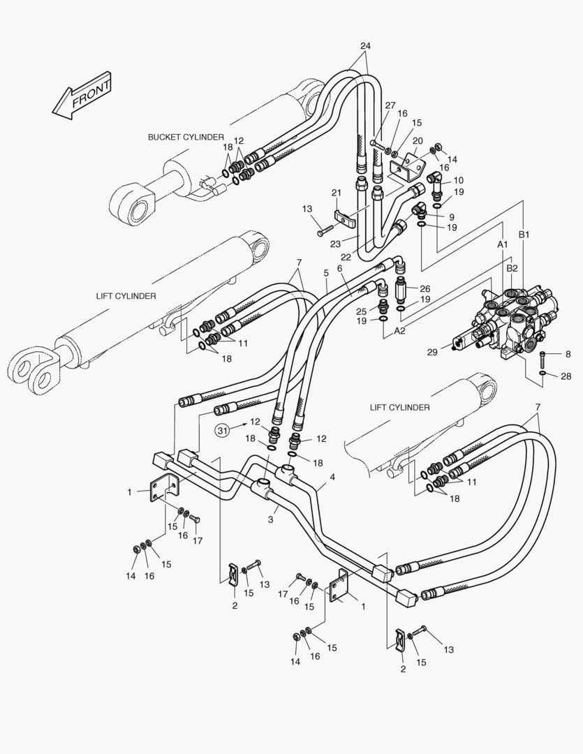1171 CONTROL VALVE PIPING-2 SPOOL STD. [1021~]