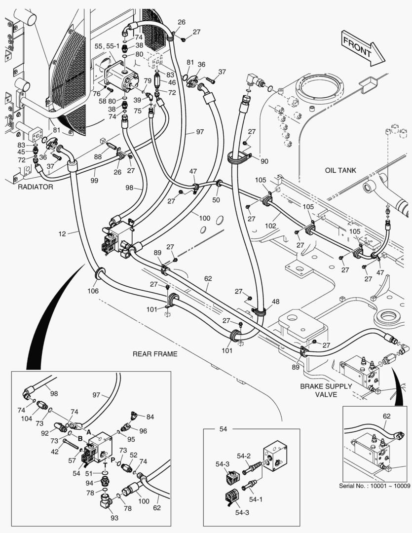 Схема ТУБОПРОВОД МАСЛЯНОГО РАДИАТОРА (2)