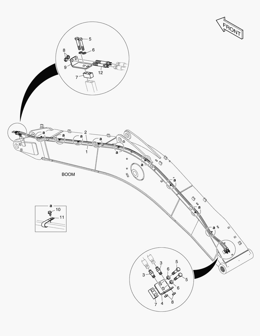 ГИДРОСИСТЕМА СТРЕЛЫ - БЫСТРОУСТАНАВЛИВАЕМЫЙ ФИКСАТОР(СТРЕЛА 6.2 м)