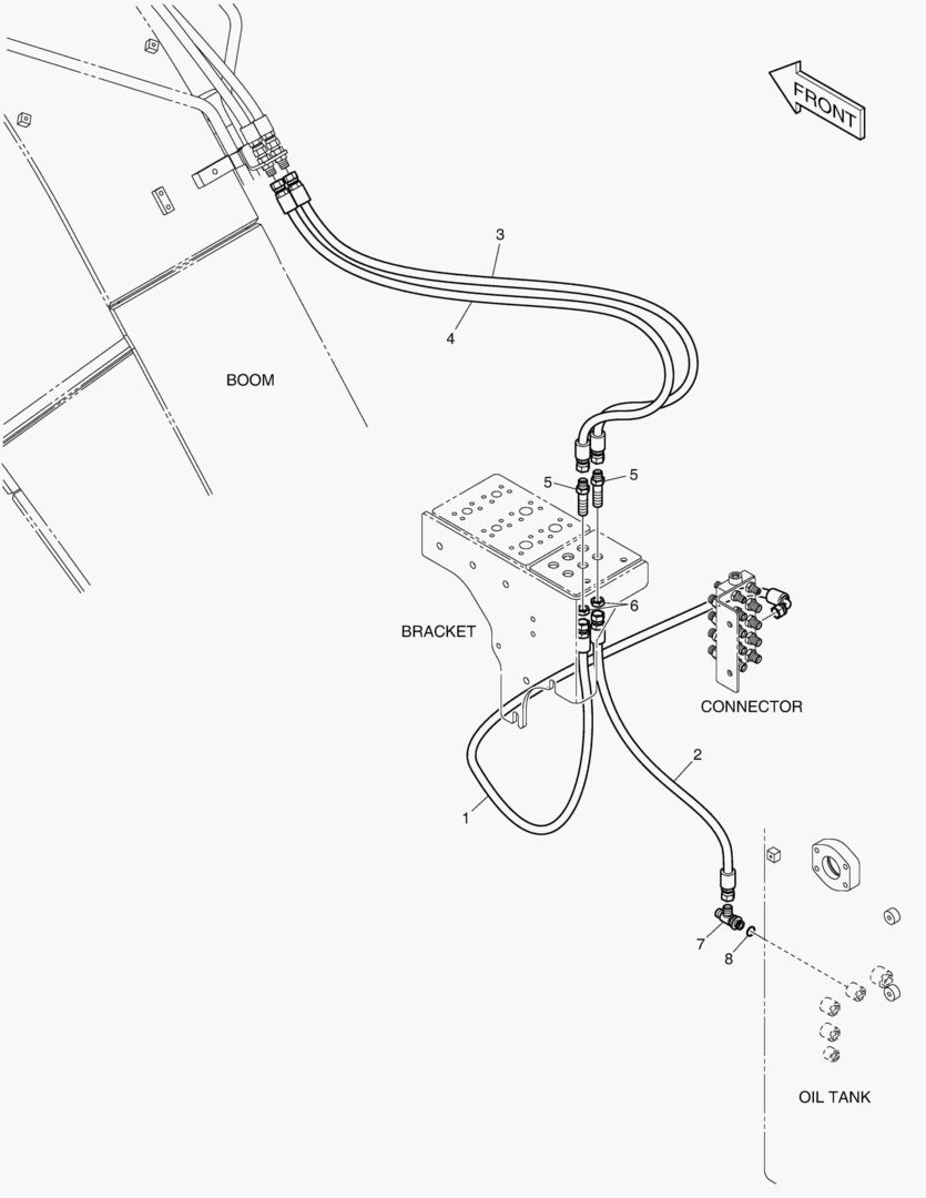 ТРУБОПРОВОД СЕРВОУПРАВЛЕНИЯ - КЛАПАН ЗАМКА РУКОЯТИ