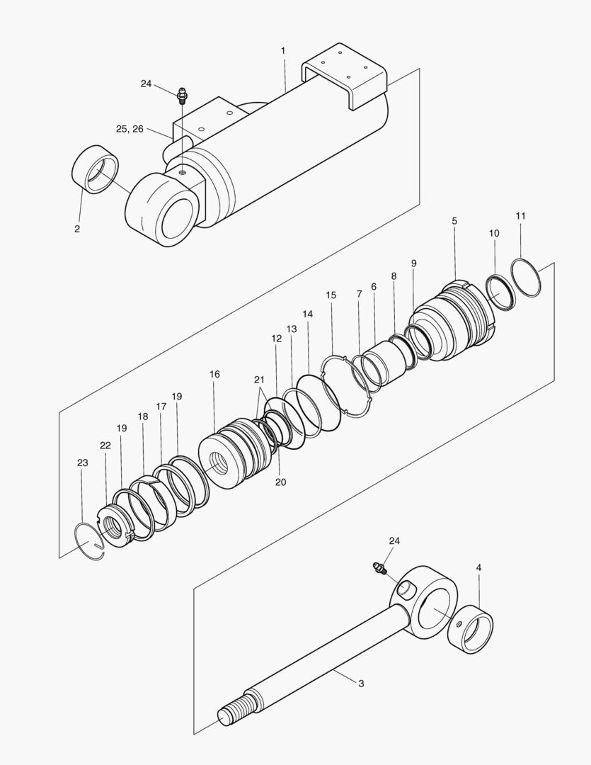 4310 DOZER CYLINDER-L.H [489~]