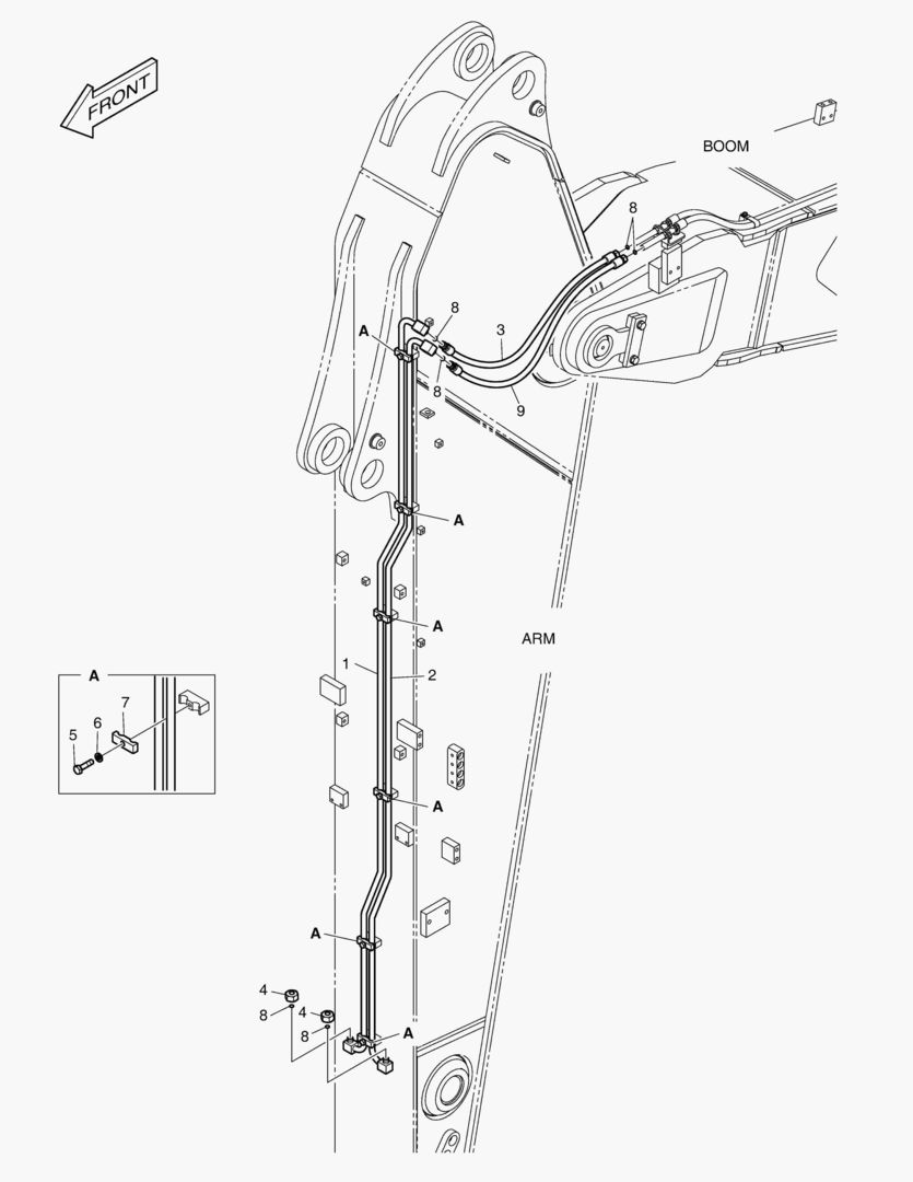 ГИДРОСИСТЕМА РУКОЯТИ - БЫСТРАЯ ПОСАДКА(РУКОЯТЬ 3.2 м)