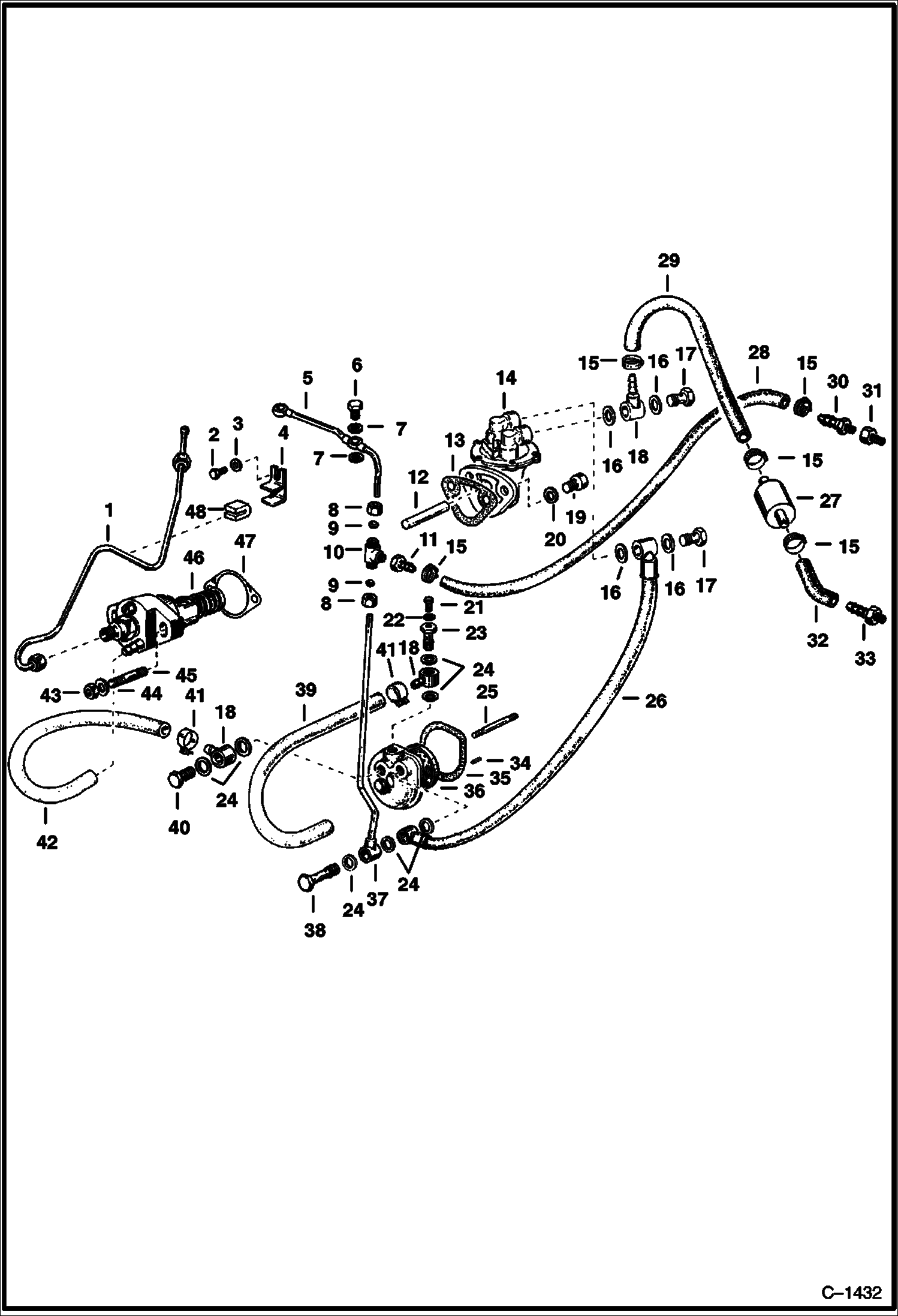 ТОПЛИВНЫЙ НАСОС, ФИЛЬТР, ТРУБЫ И НАСОС ВПРЫСКА