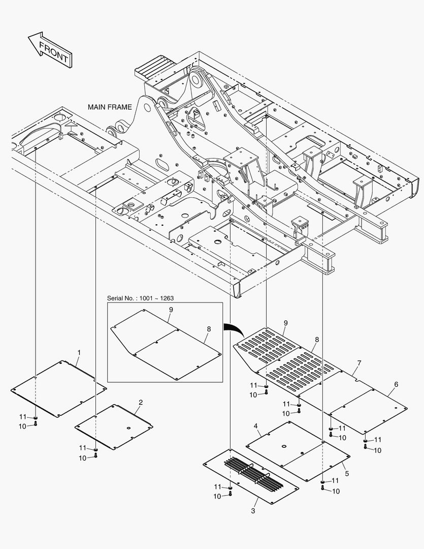 Схема ОБТЕКАЕМАЯ ПОДКУЗОВНАЯ ПАНЕЛЬ