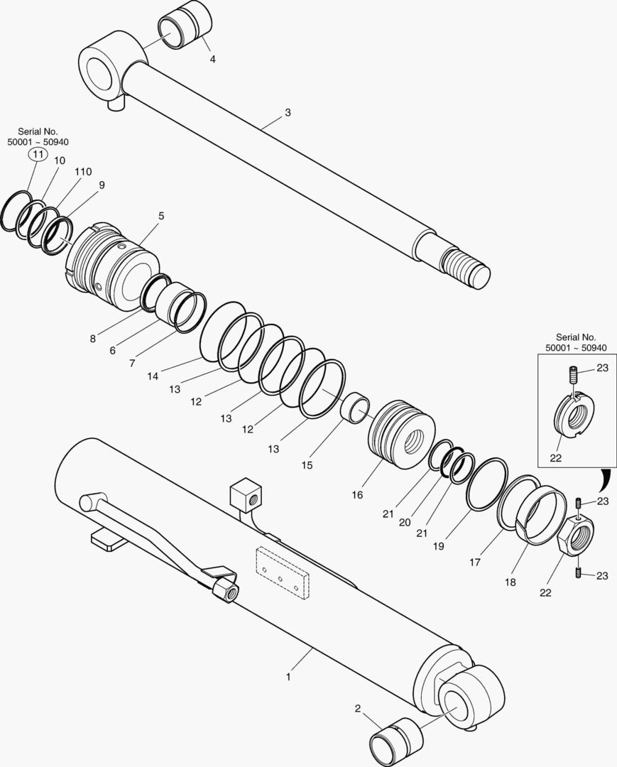 ЦИЛИНДР СТРЕЛЫ - ГИДРОЗАМОК