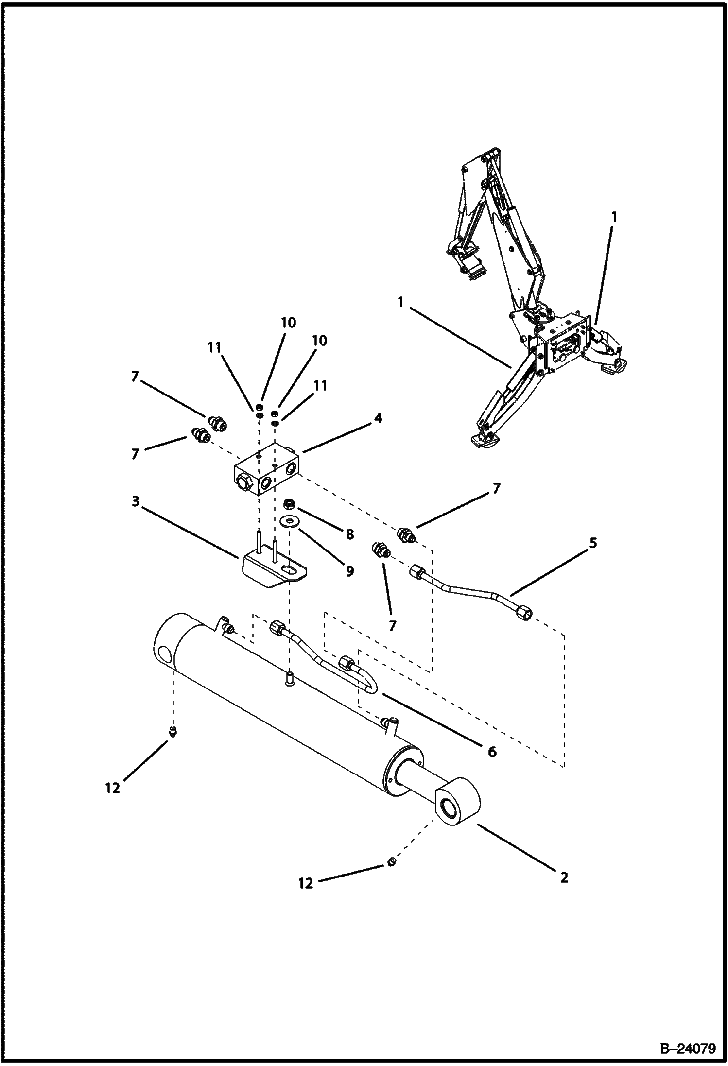 ЦИЛИНДР СТАБИЛИЗАТОРА (УСТАНОВЛЕННАЯ ПО ЦЕНТРУ ОБРАТНАЯ ЛОПАТА)