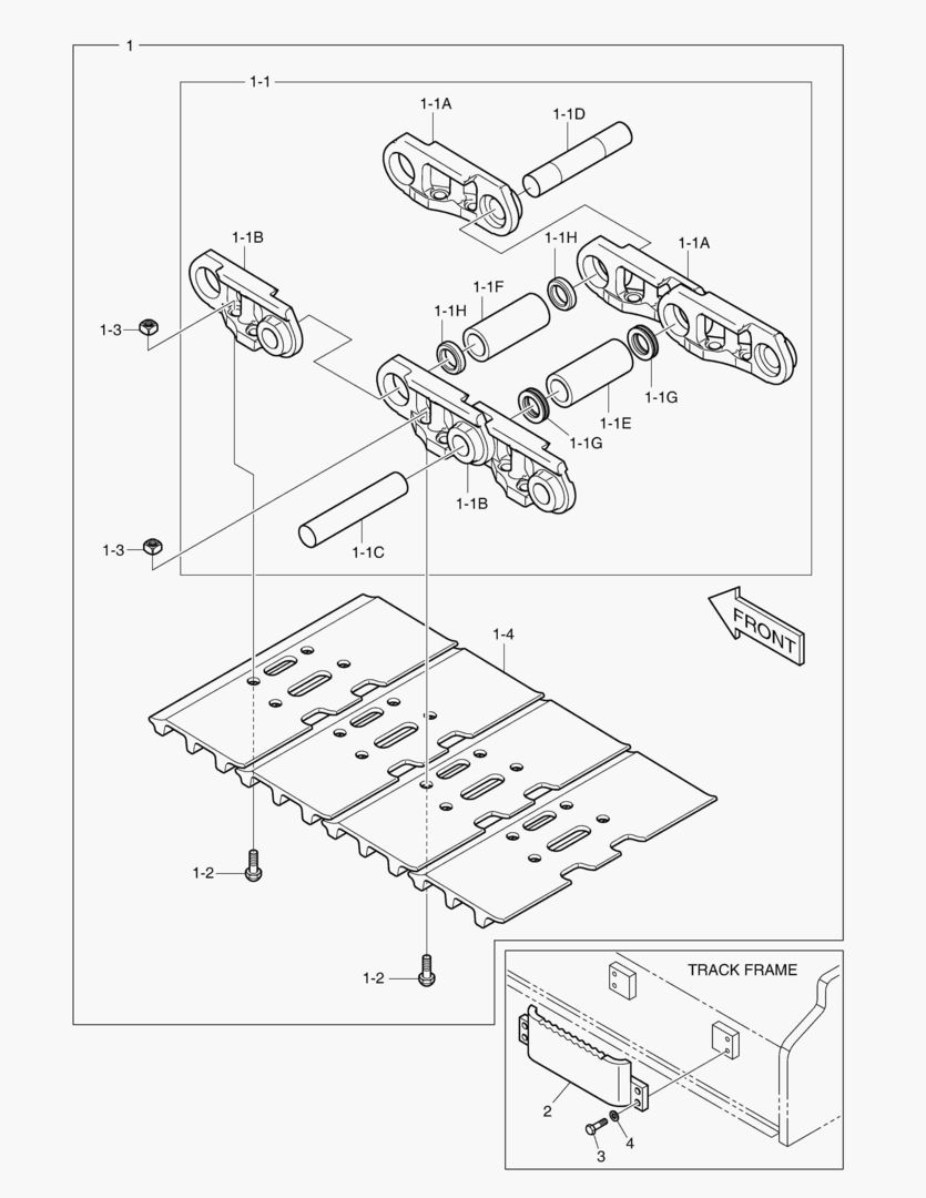 7410 TRACK SHOE ASS`Y - 500G(DX160LC-3)