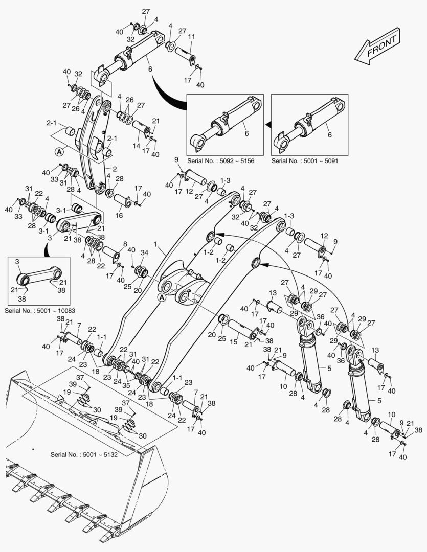 РУКОЯТЬ ПОГРУЗЧИКА В СБОРЕ - ДЛИННАЯ СТРЕЛА