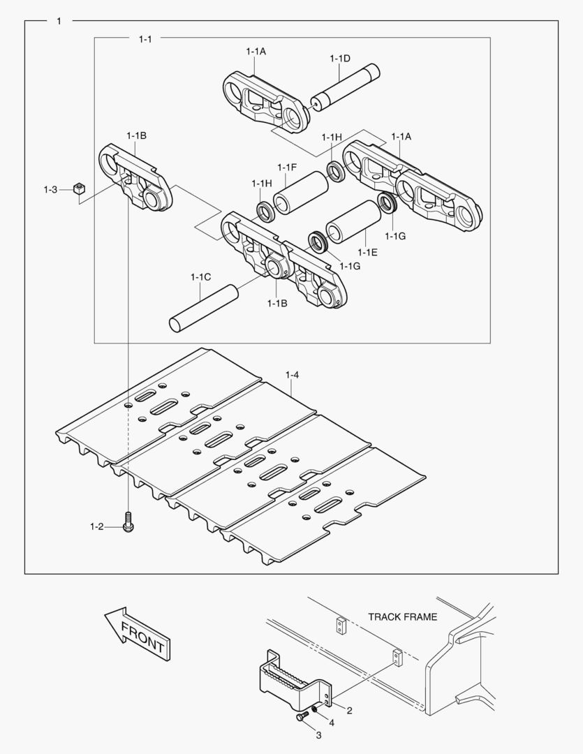 БАШМАК ГУСЕНИЦЫ В СБОРЕ - 800G
