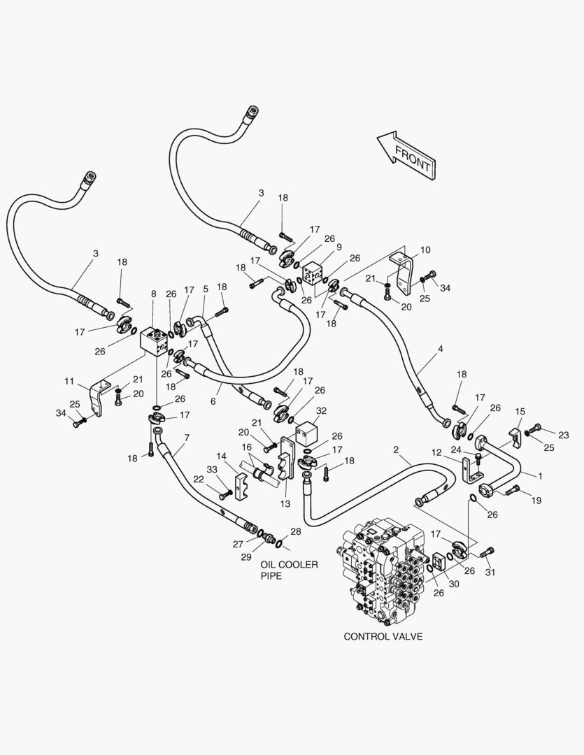 Схема 6220 MAIN PIPING-ONE & TWO WAY