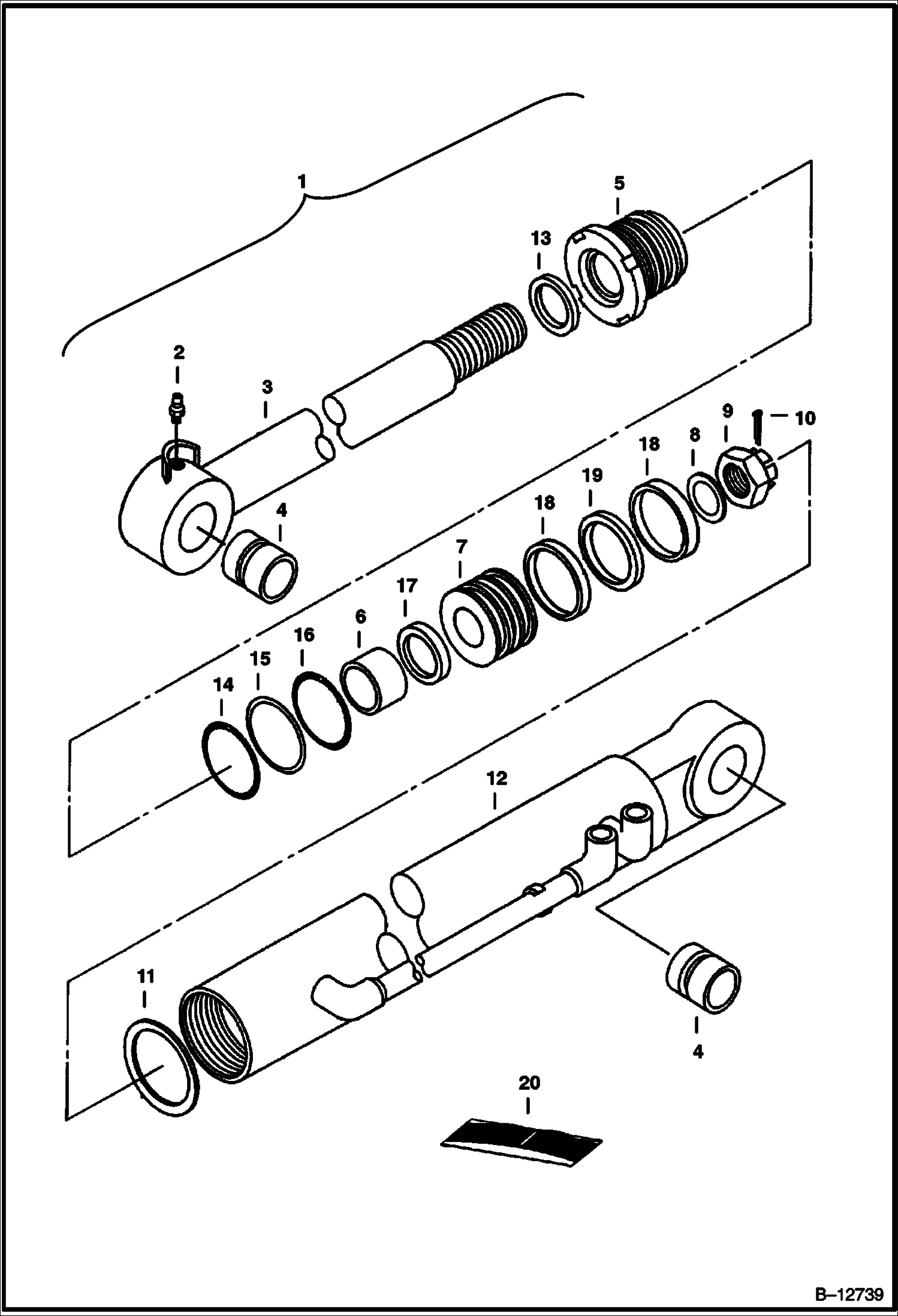 ЦИЛИНДР ПОВОРОТА (ИСХОДНОЕ ОБОРУДОВАНИЕ)