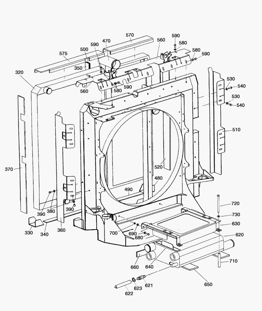 G040-4 RADIATOR SHELL ASS`Y