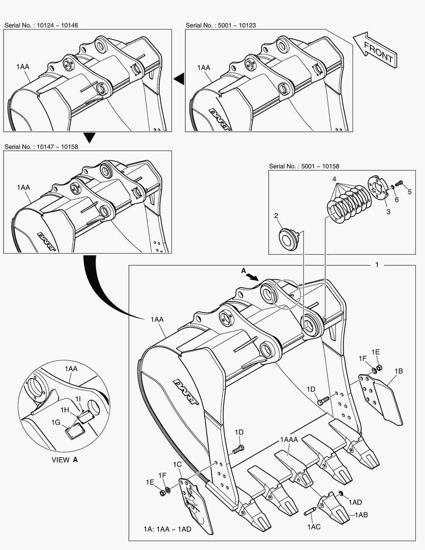 Спецтехника 6430 BUCKET - 2.31гЋҐ(66`) - SIDE PIN [5001~10167] - главное фото