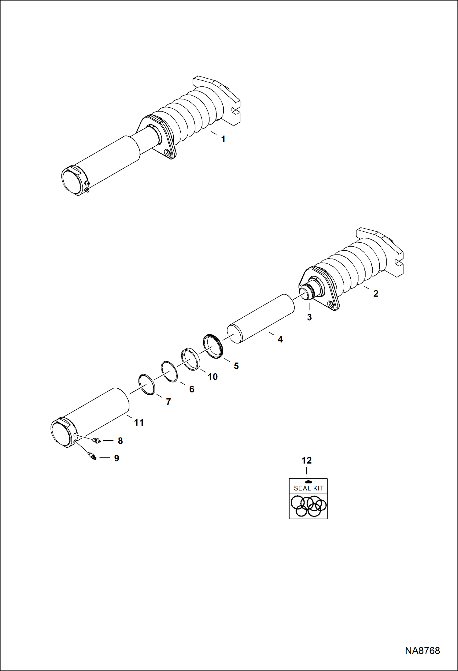 НАТЯЖИТЕЛЬ ГУСЕНИЦЫ С КЛАПАНОМ ПРОКАЧКИ ТОРМОЗНОЙ СИСТЕМЫ