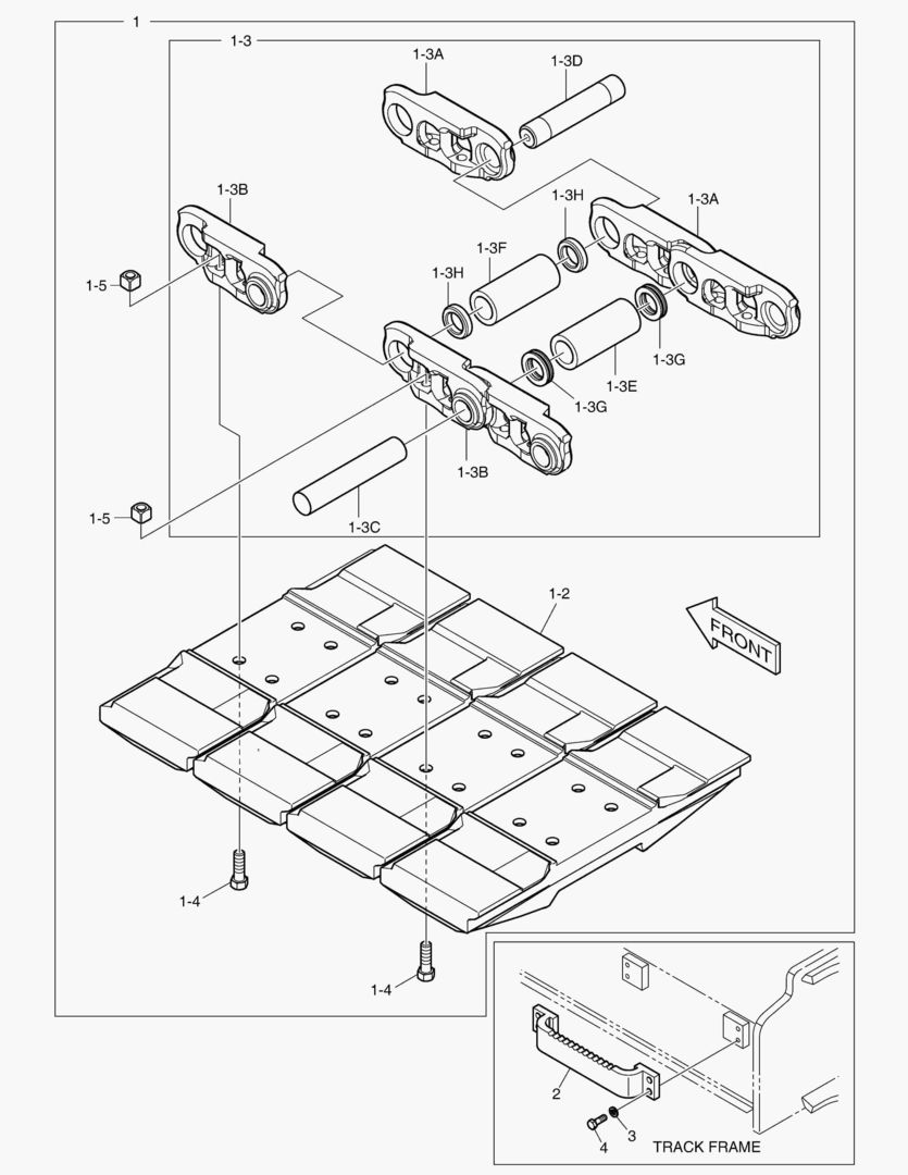 РЕЗИНОВЫЙ БАШМАК В СБОРЕ - 500G(ДЛИННАЯ ГУСЕНИЦА)