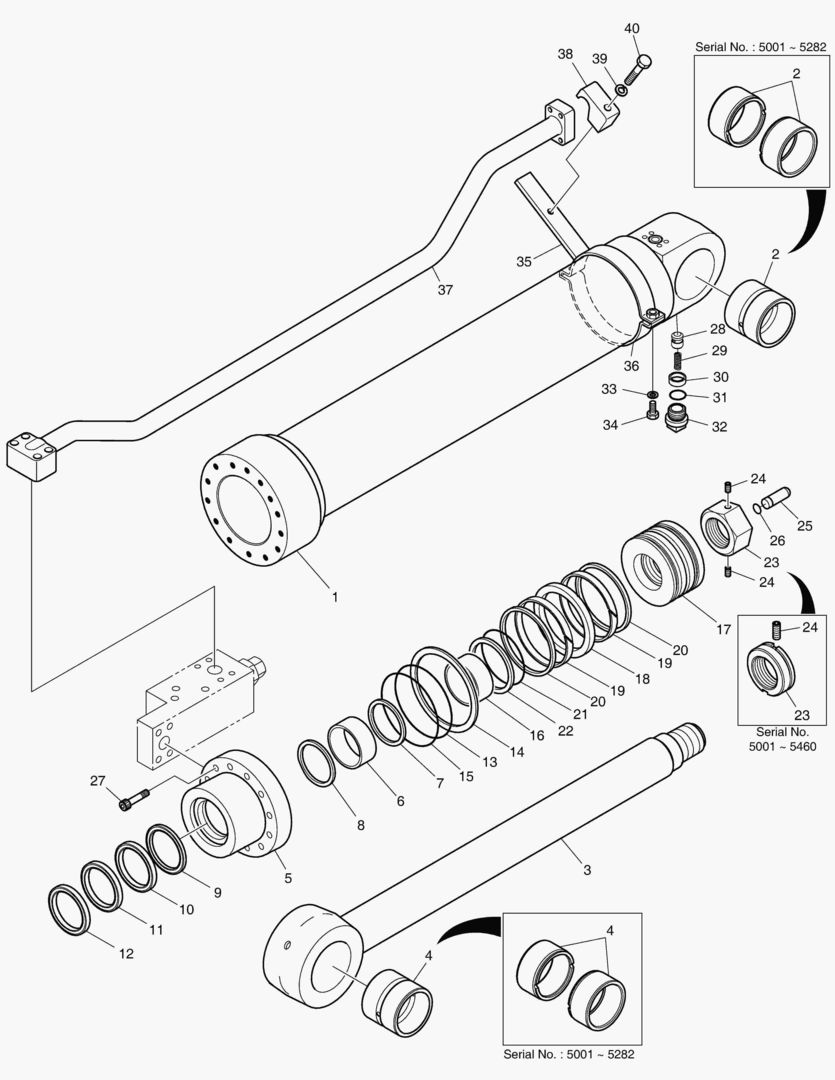 4330 ARM CYLINDER - LOCK VALVE [5001~5800]