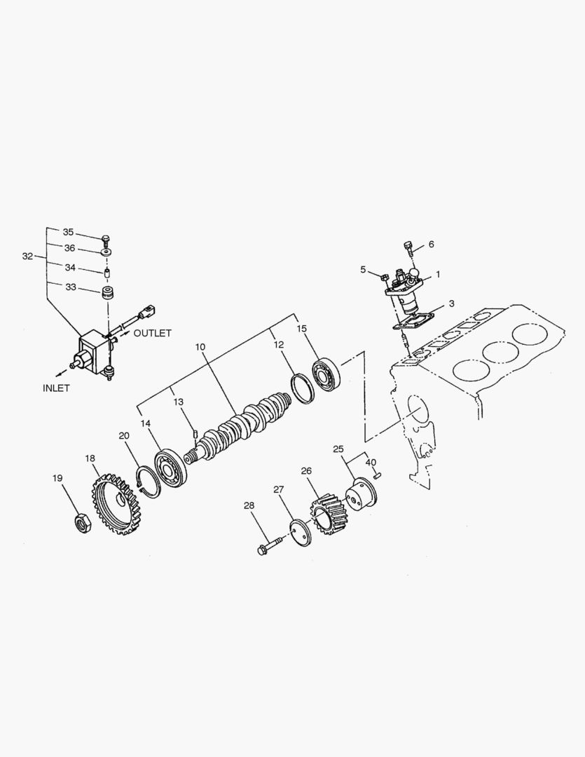 115 INJECTION PUMP, CAM SHAFT, IDLE GEAR [20001~20591]