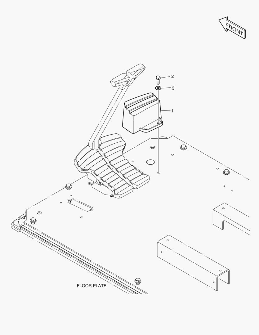 ПОДСТАВКА ДЛЯ НОГ - ПРАВОСТОРОННИЙ